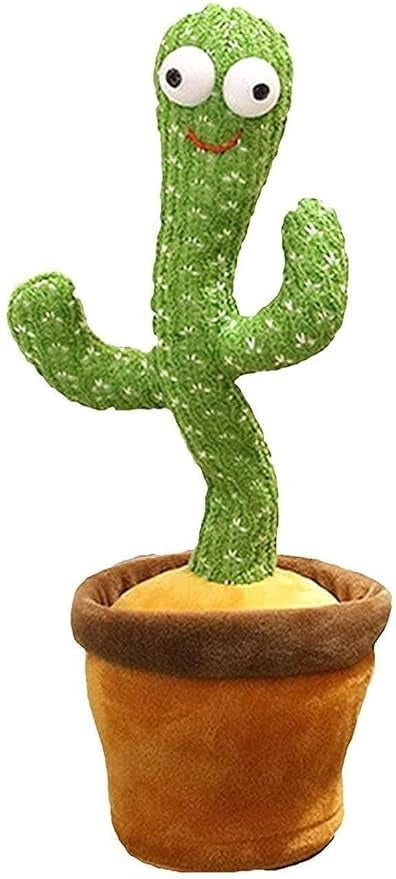 Dancing Cactus Talking Plush Toy with Singing Recording Function, Repeat What You Say,Toys for Children Multicolor