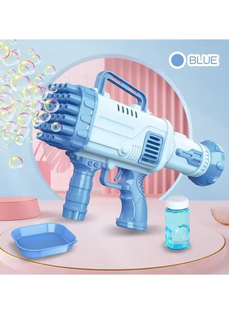 32 Hole Design Portable Large Capacity Bazooka Bubble Gun Toy - Blue